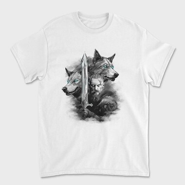 Viking and Wolves, Tricou Barbati (Unisex)