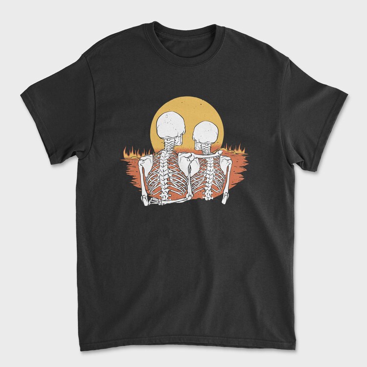 Skeletons Love Sunset, Tricou Barbati (Unisex)