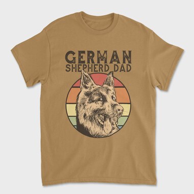 German Shepherd Dad, Tricou Barbati (Unisex)