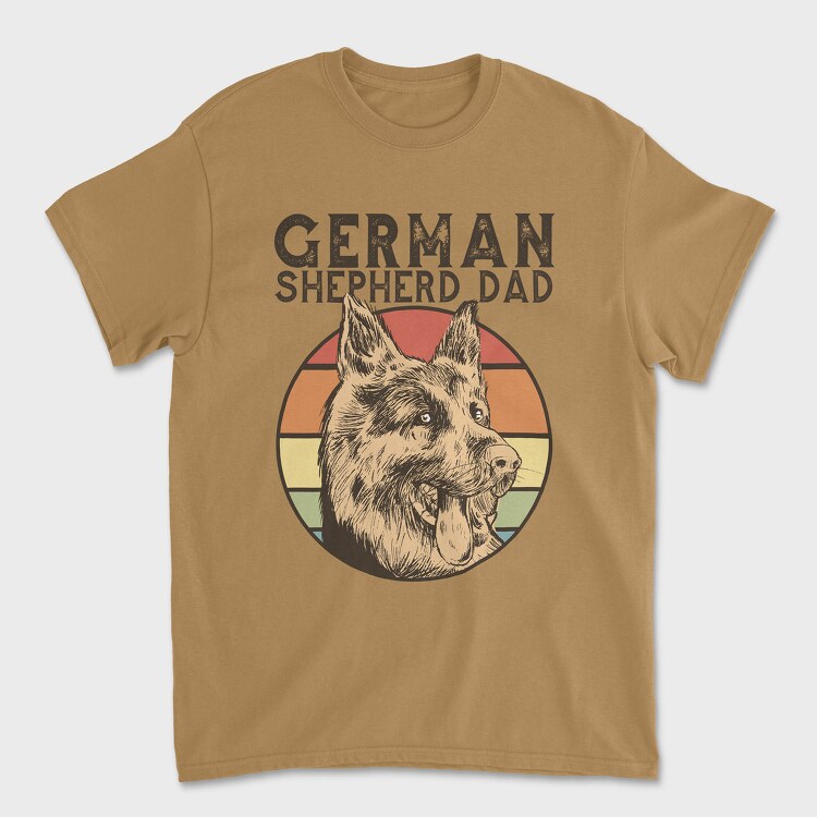 German Shepherd Dad, Tricou Barbati (Unisex)