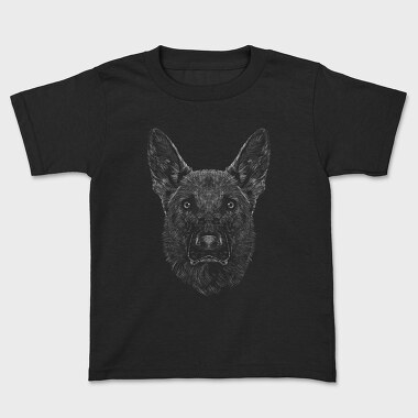 German Shepherd Portrait, Tricou Copii