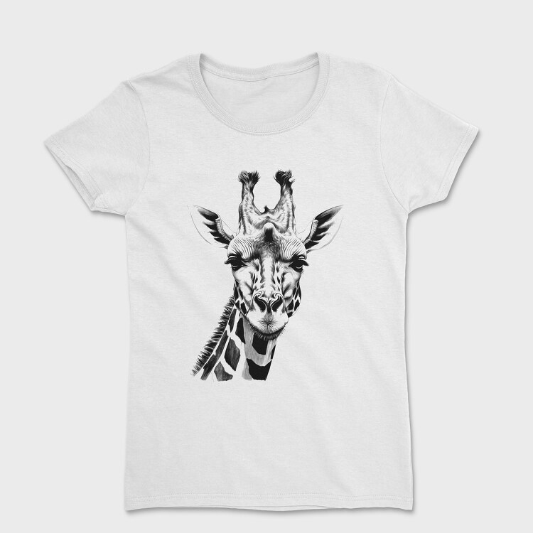 Giraffed Black and White, Tricou Femei