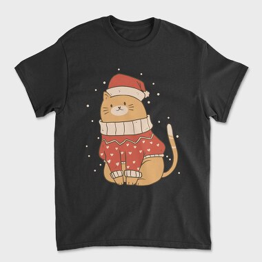 Cute Cat Christmas, Tricou Barbati (Unisex)