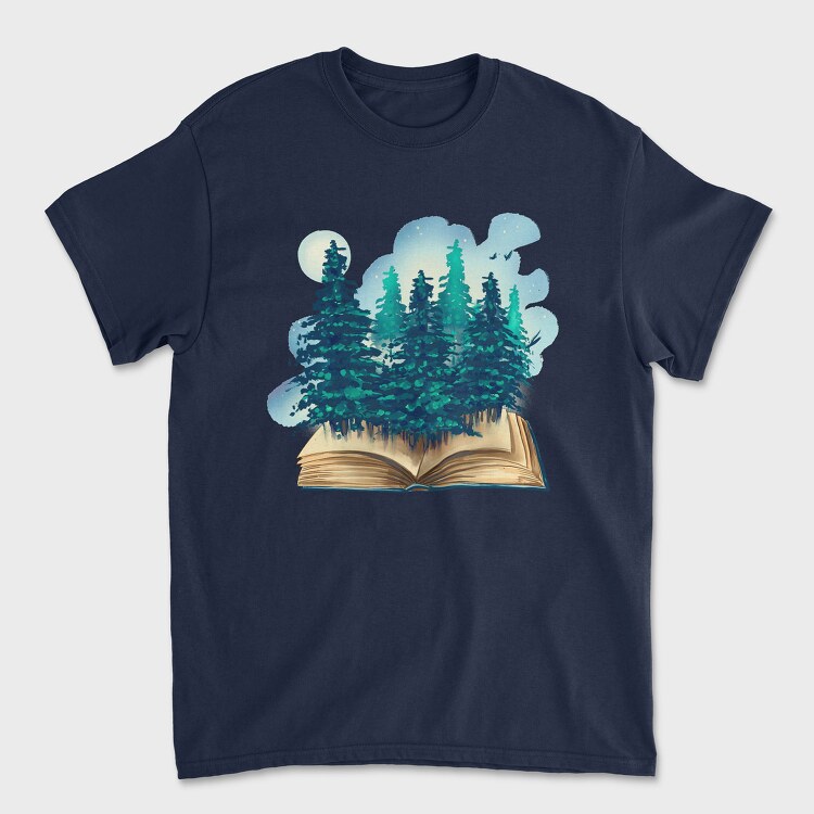 Book Trees Forest, Tricou Barbati (Unisex)