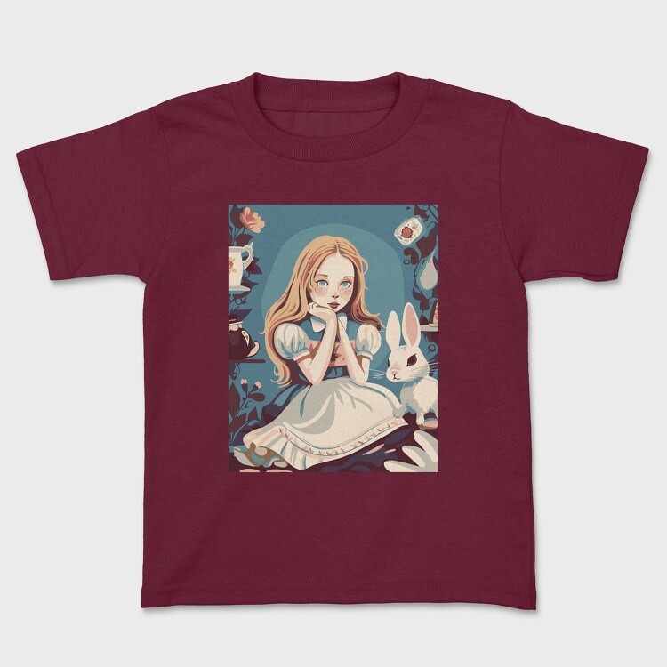 Cute Girl With Rabbit, Tricou Copii