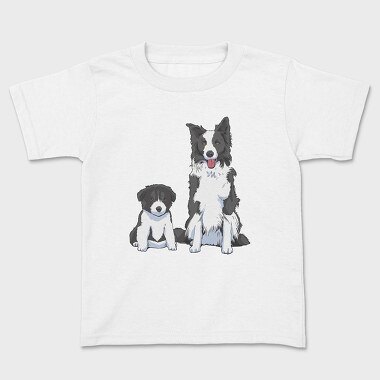 Border Collie Puppy Dog, Tricou Copii