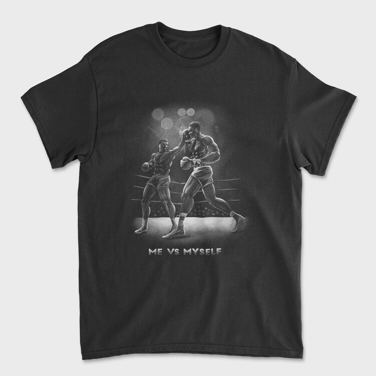 Boxing Monochrome Fighter, Tricou Barbati (Unisex)