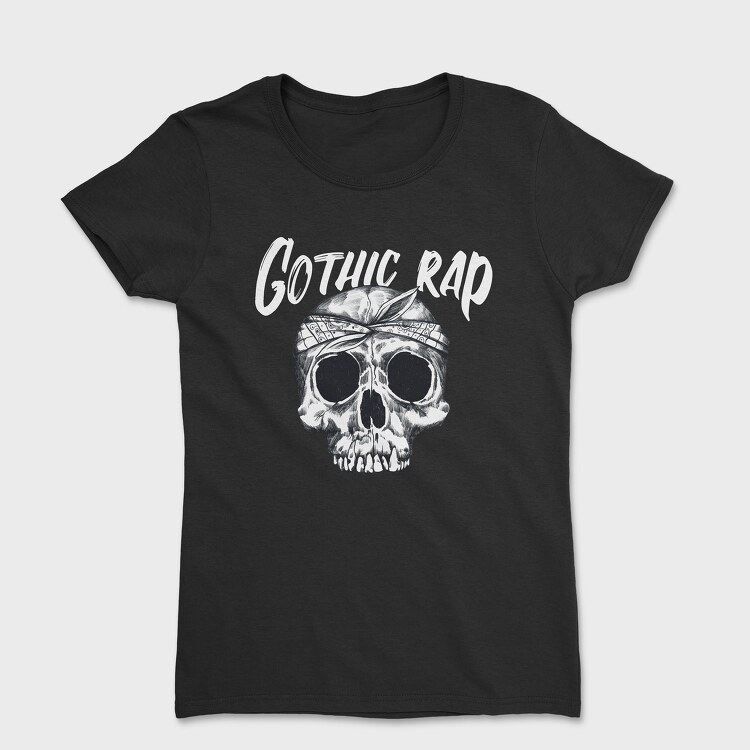 Gothic Rap Skull, Tricou Femei