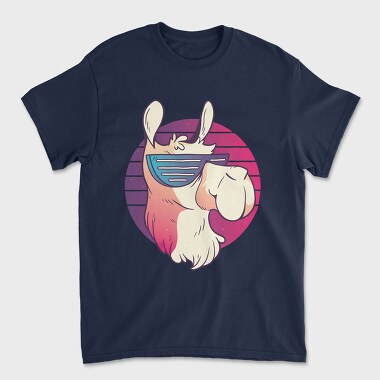 Llama Sunglasses Retro, Tricou Barbati (Unisex)