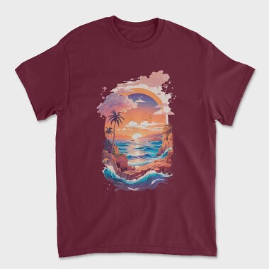 Greece Landscape Sunset, Tricou Barbati (Unisex)