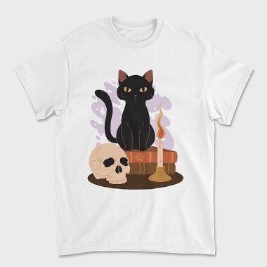 Witchy Black Cat, Tricou Barbati (Unisex)