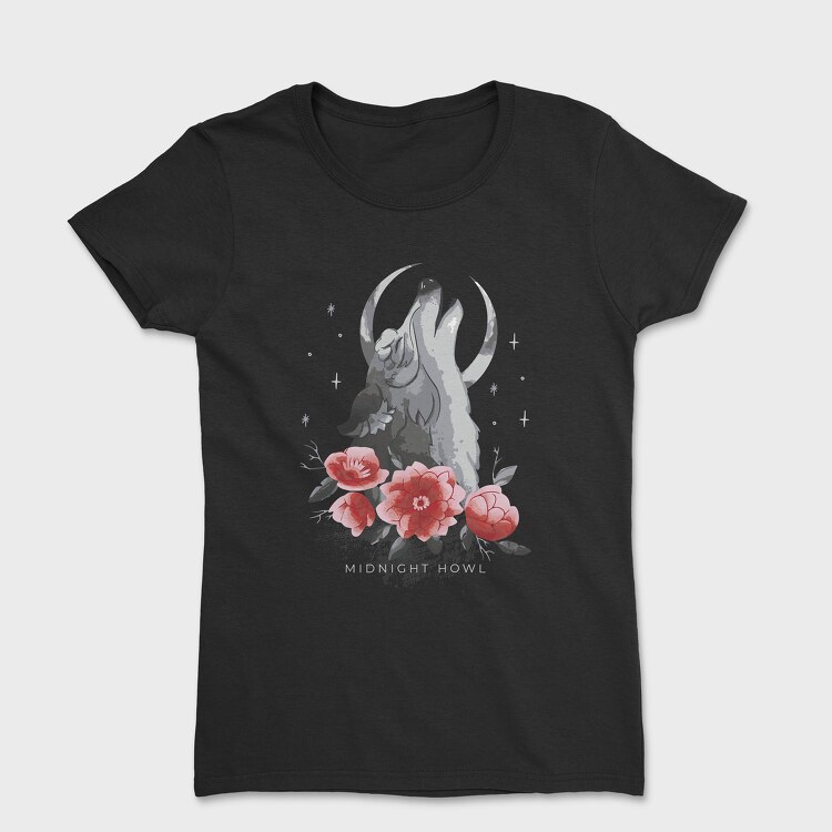 Wolf Moon Flowers, Tricou Femei