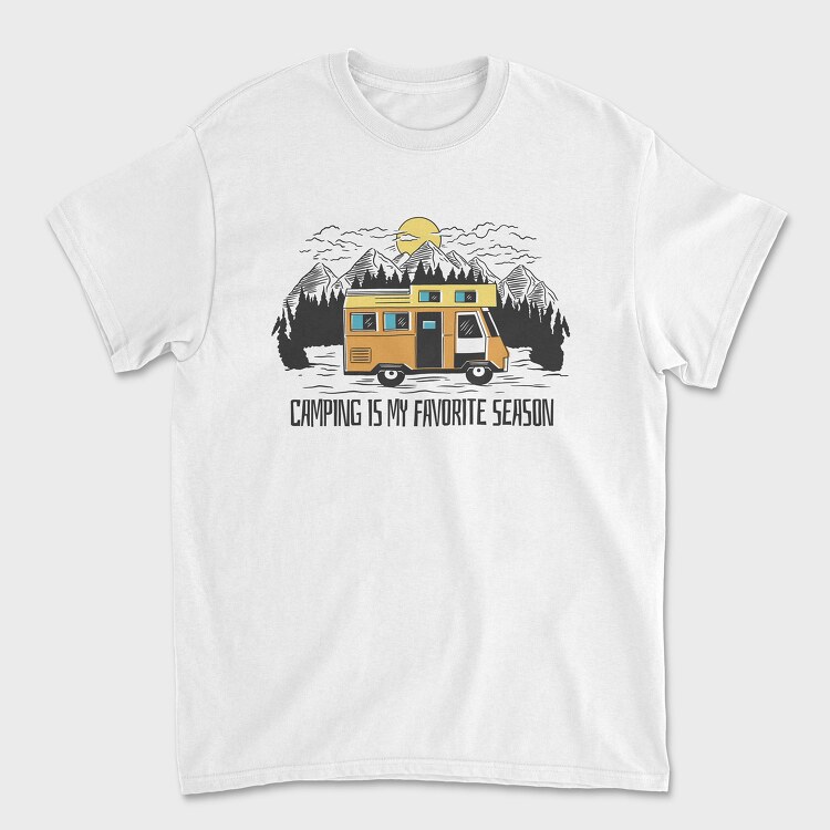 Camping Season, Tricou Barbati (Unisex)