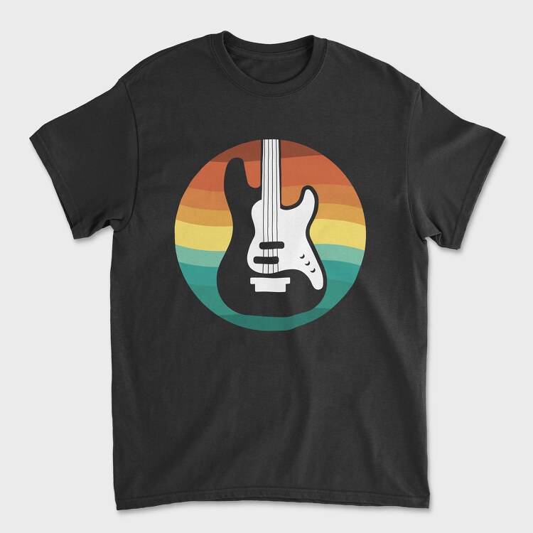 Guitar Retro, Tricou Barbati (Unisex)