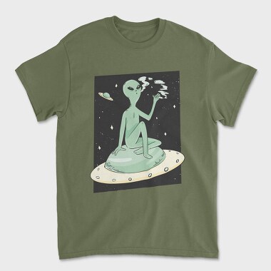 Marijuana Weed Alien, Tricou Barbati (Unisex)