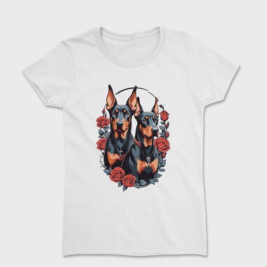 Doberman and Roses, Tricou Femei