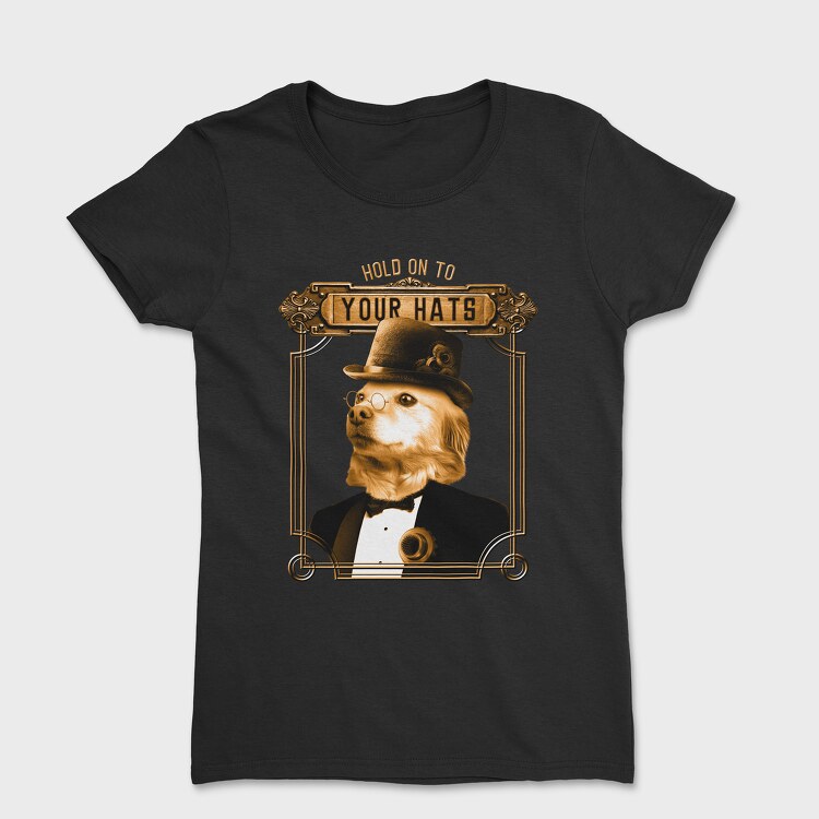 Steampunk Dog Hat, Tricou Femei