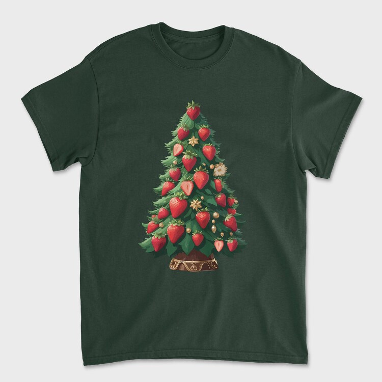 Strawberries Christmas Tree, Tricou Barbati (Unisex)