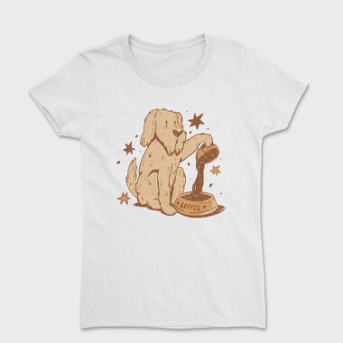 Dog Coffee Doodle, Tricou Femei