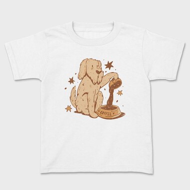 Dog Coffee Doodle, Tricou Copii