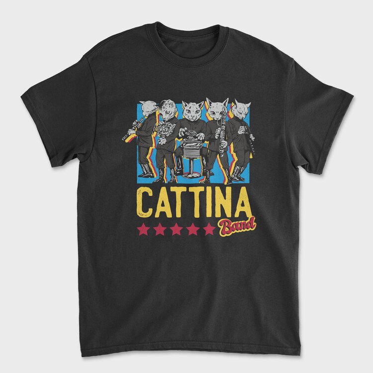 Cat Band, Tricou Barbati (Unisex)