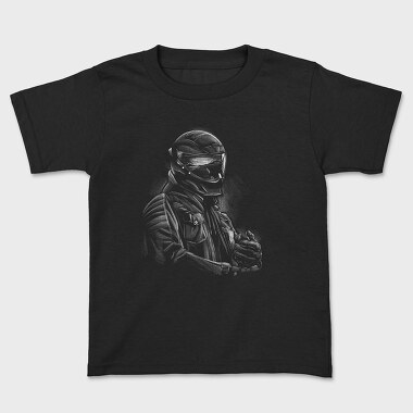 Helmet Rider Monochrome Portrait, Tricou Copii