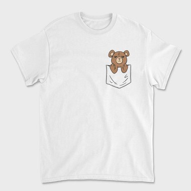 Teddy Bear Middle Finger Pocket, Tricou Barbati (Unisex)