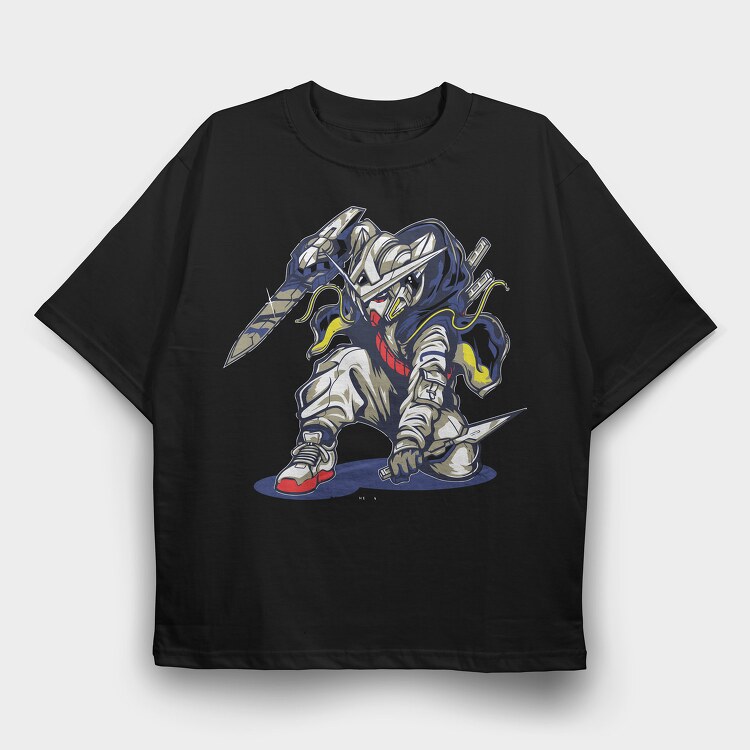 Gundam Ninja Rudy, Tricou Oversize Barbati (Unisex)