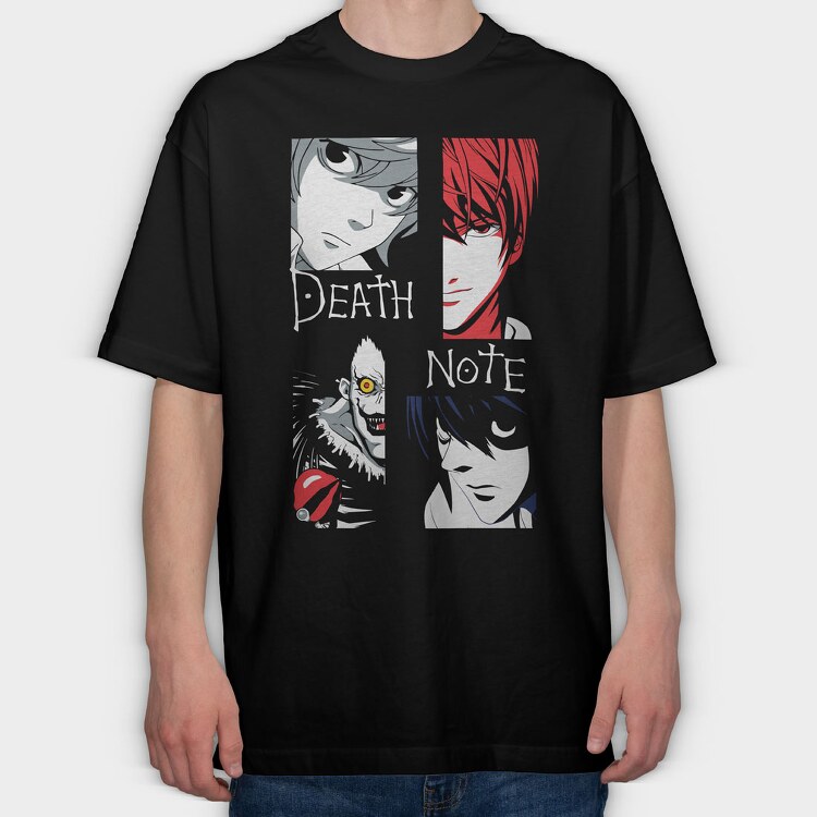 Death Note 4, Tricou Oversize Barbati (Unisex)