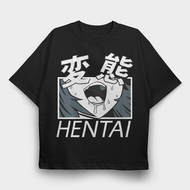 Hentai 3, Tricou Oversize Barbati (Unisex)