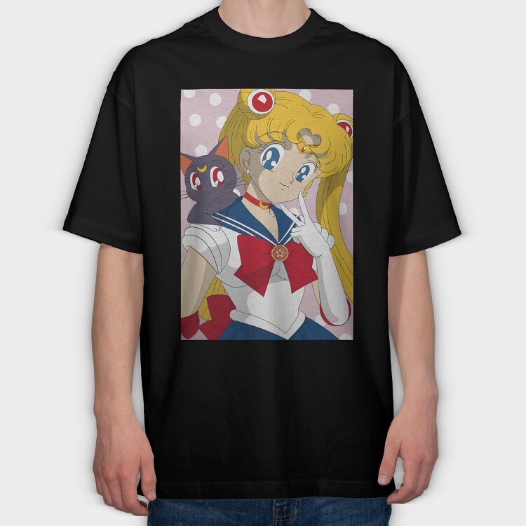 Sailor Moon 3, Tricou Oversize Barbati (Unisex)