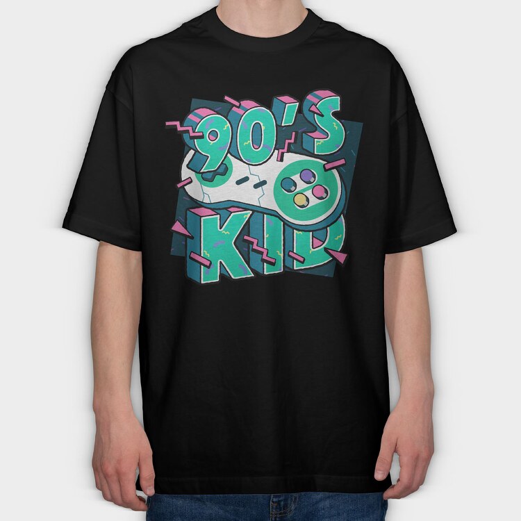 90 Kid, Tricou Oversize Barbati (Unisex)