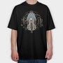Biker Skeleton Cactus, Tricou Oversize Barbati (Unisex)