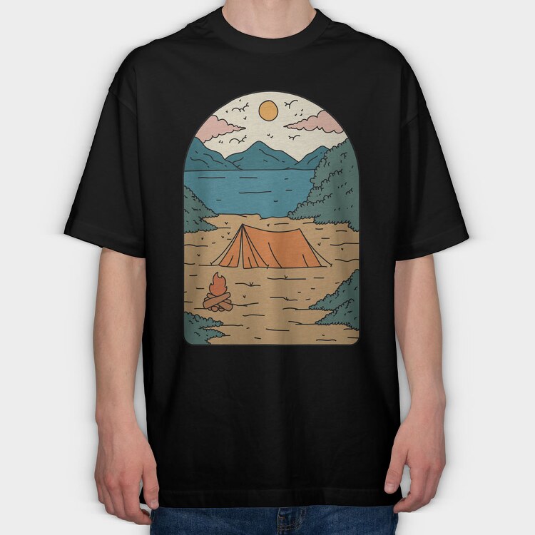 Landscape Nature 3, Tricou Oversize Barbati (Unisex)