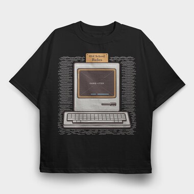 Old Pc, Tricou Oversize Barbati (Unisex)