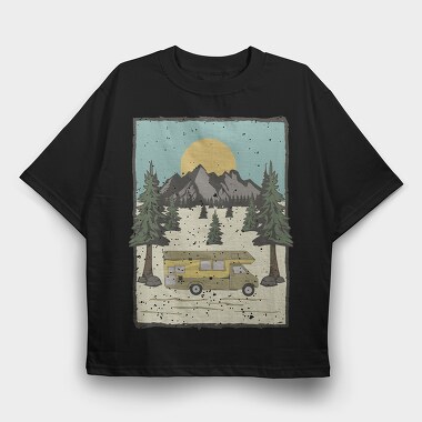 Retro Nature Outdoor 30, Tricou Oversize Barbati (Unisex)