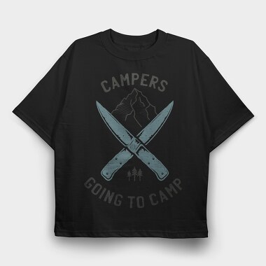 Campers Going Camp, Tricou Oversize Barbati (Unisex)