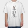 Cartoon Retro Bugs Bunny 5, Tricou Oversize Barbati (Unisex)