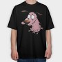 Cartoon Retro Courage the Cowardly Dog 4, Tricou Oversize Barbati (Unisex)