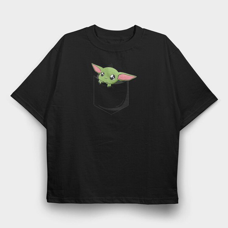 Pocket Baby Yoda 23, Tricou Oversize Barbati (Unisex)