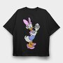 Cartoon Retro Daisy Duck 2, Tricou Oversize Barbati (Unisex)