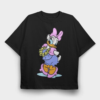 Cartoon Retro Daisy Duck 5, Tricou Oversize Barbati (Unisex)