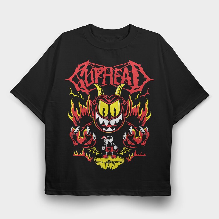 Cuphead 4, Tricou Oversize Barbati (Unisex)