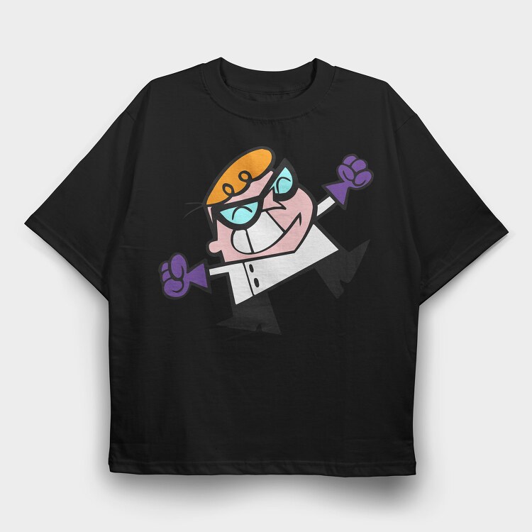Cartoon Retro Dexter Laboratory 1, Tricou Oversize Barbati (Unisex)