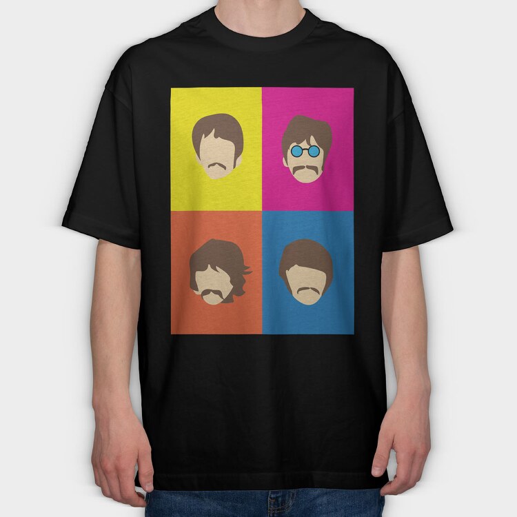 The Beatles 5, Tricou Oversize Barbati (Unisex)