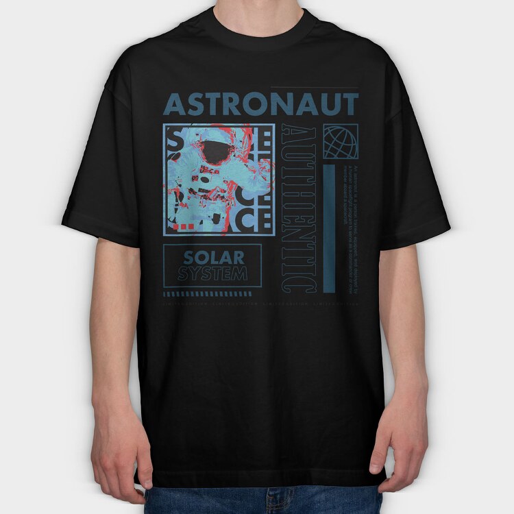 Astronaut 1, Tricou Oversize Barbati (Unisex)