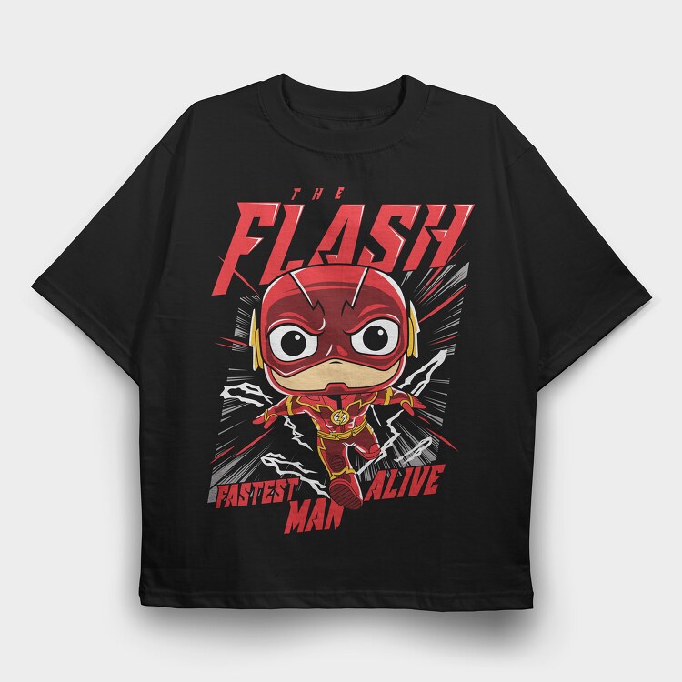 The Flash Comics, Tricou Oversize Barbati (Unisex)