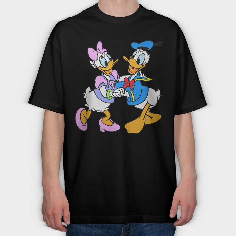 Cartoon Retro Disney 3, Tricou Oversize Barbati (Unisex)