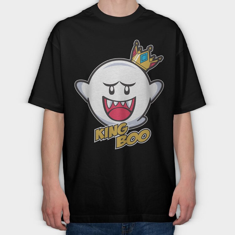 King Boo Mario Bros, Tricou Oversize Barbati (Unisex)