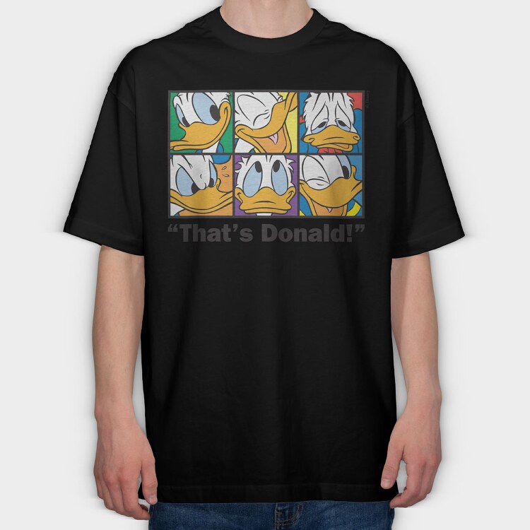 Cartoon Retro Donald Duck 1, Tricou Oversize Barbati (Unisex)